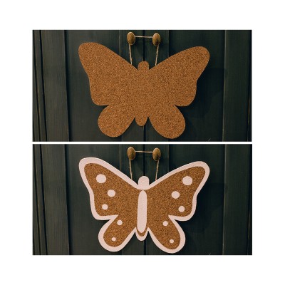 2019 "Butterfly" Cork Memo Notice Board message home office wall pinboard, 7 pins   252778537447